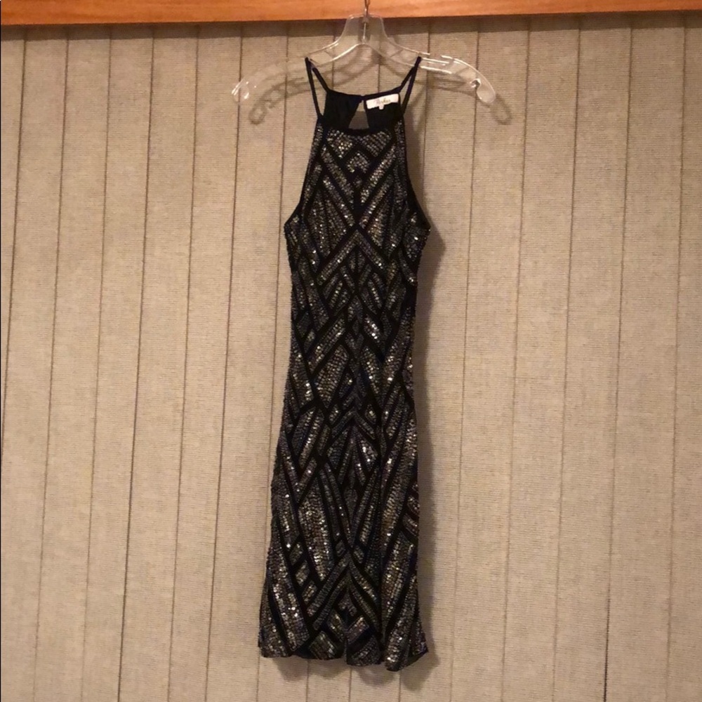 Flirty Parker beaded & sequined dress